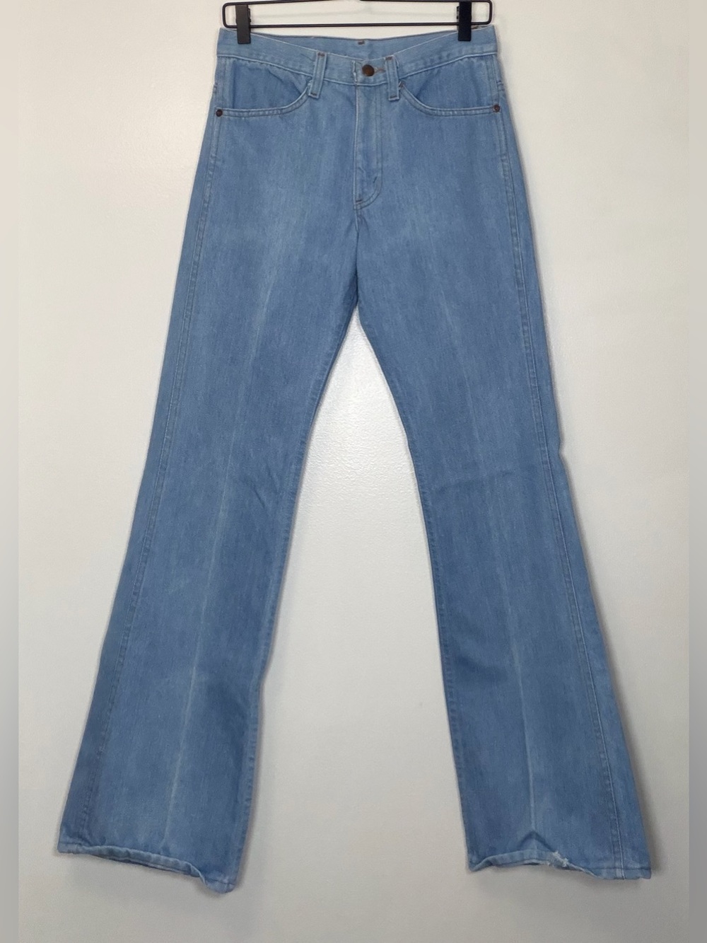 70s Vintage The Men's Store Light Blue High-Rise Flare Jeans